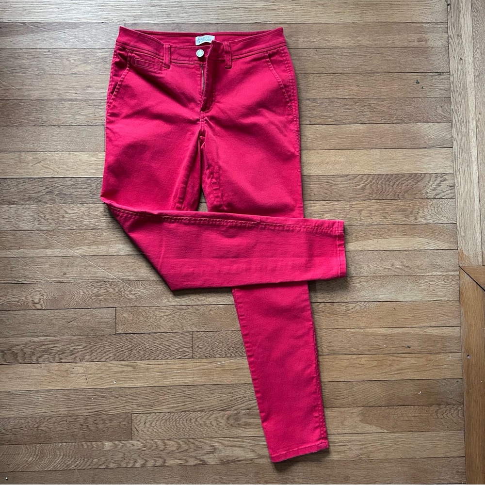 Market & Spruce Vibrant Red Skinny Jeans